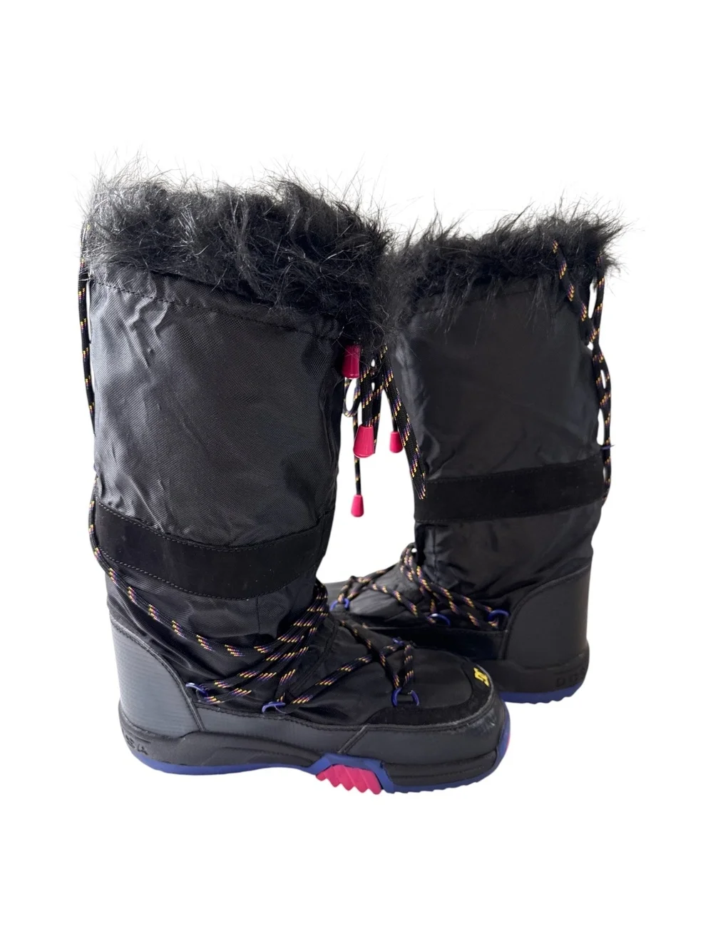 DC Shoes Women’s Snow Boots w/ Fur Trim & Colorful Logo